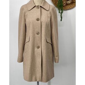 London Fog M Wool Blend Button Down Single Breasted Collared Winter Dress Coat O